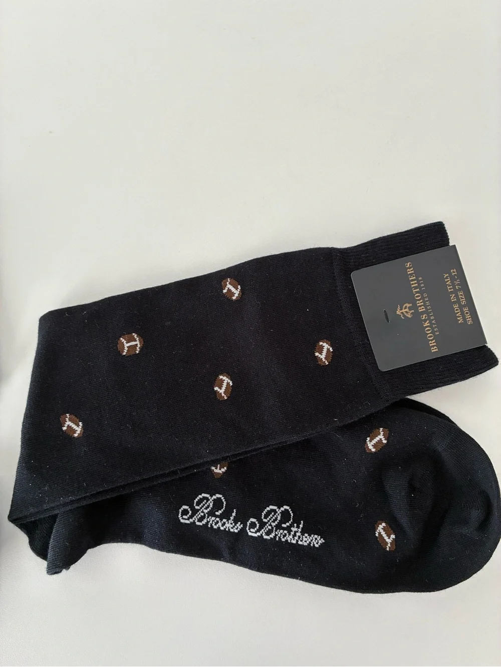 Brooks Brothers Men's Dress Socks in Black and Olive Stripe _Get both pairs